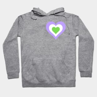 Pride Collection - Genderqueer Pride Flag (Heart) Hoodie